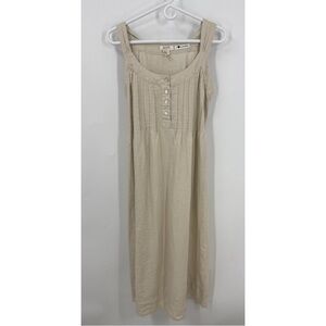 Malvin Hamburg Germany I Love Linen classic casual, Boho, granny midi Dress M